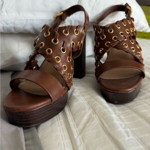 Scoop NYC brown platform sandals never worn